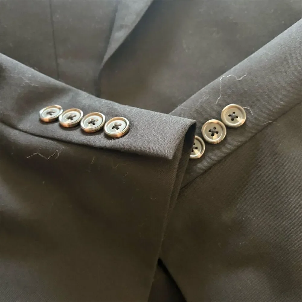 Chaps Men's Vintage Wool Blazer Sport Coat Jacket Black Size 48